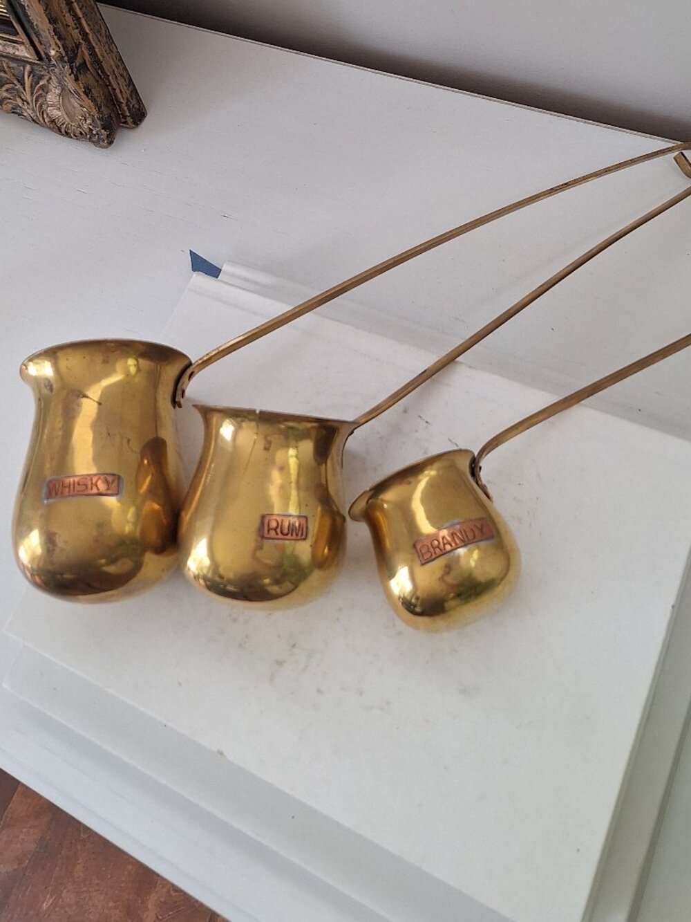Vintage vintage Brass & copper hanging Spirit Liquor Whisky Rum Brandy *damaged*